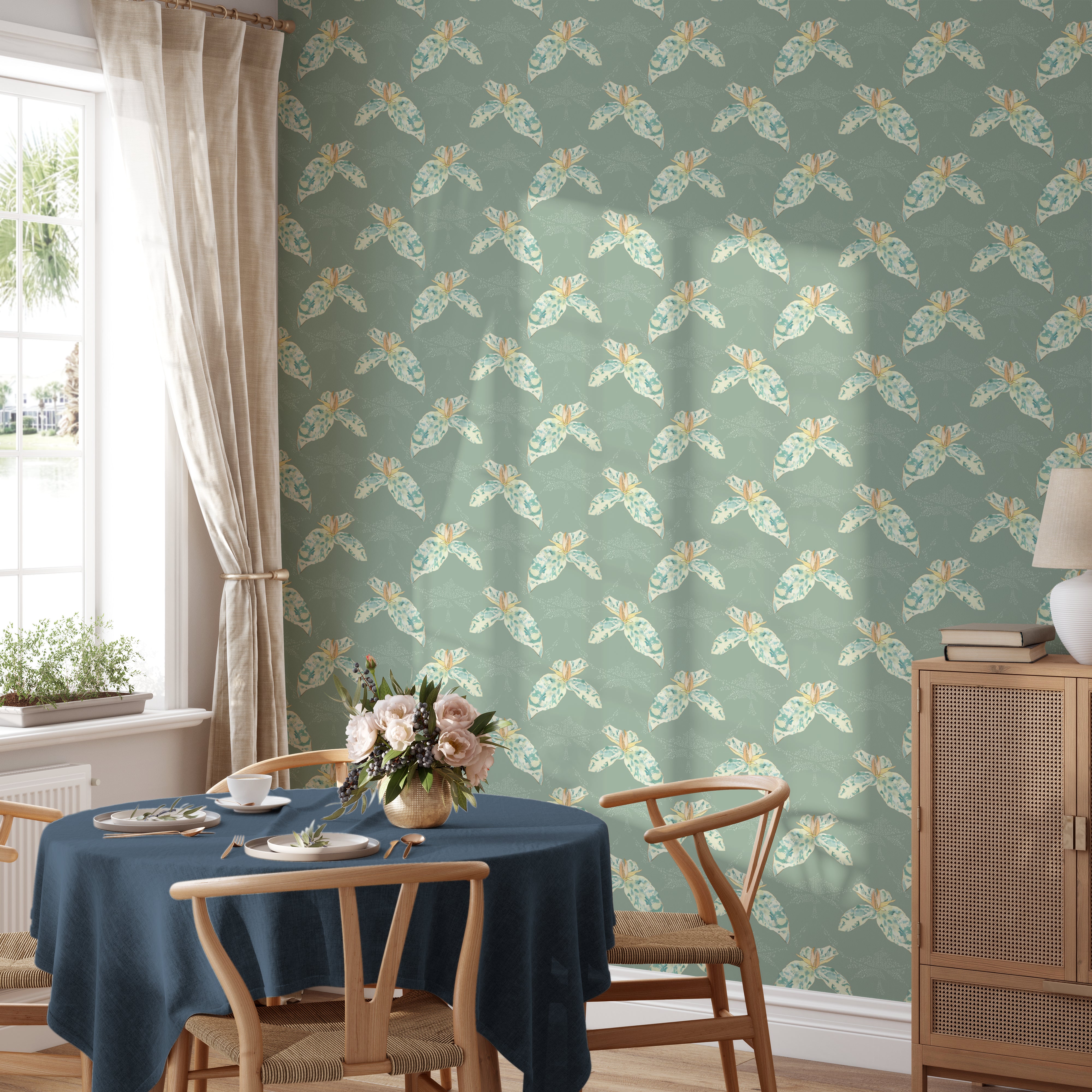 Victorian Toadshade Wallpaper - Celadon