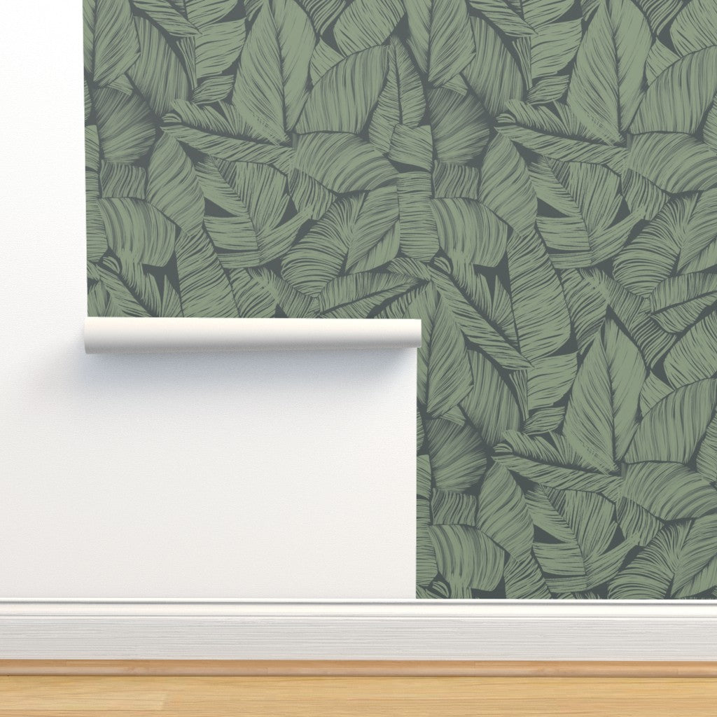 Botanical Foliage Wallpaper - Dark