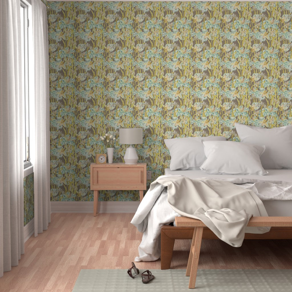 Botanical Heritage Wallpaper - Neutral Medium Scale