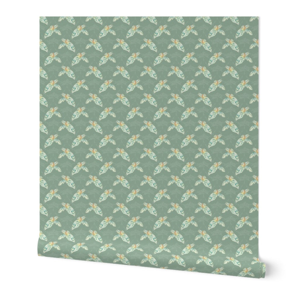 Victorian Toadshade Wallpaper - Celadon Small Scale