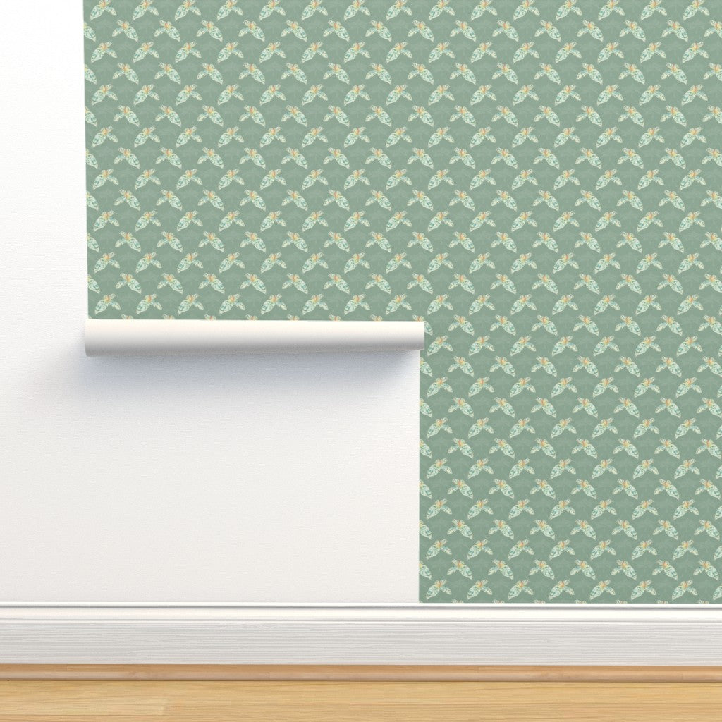 Victorian Toadshade Wallpaper - Celadon Small Scale