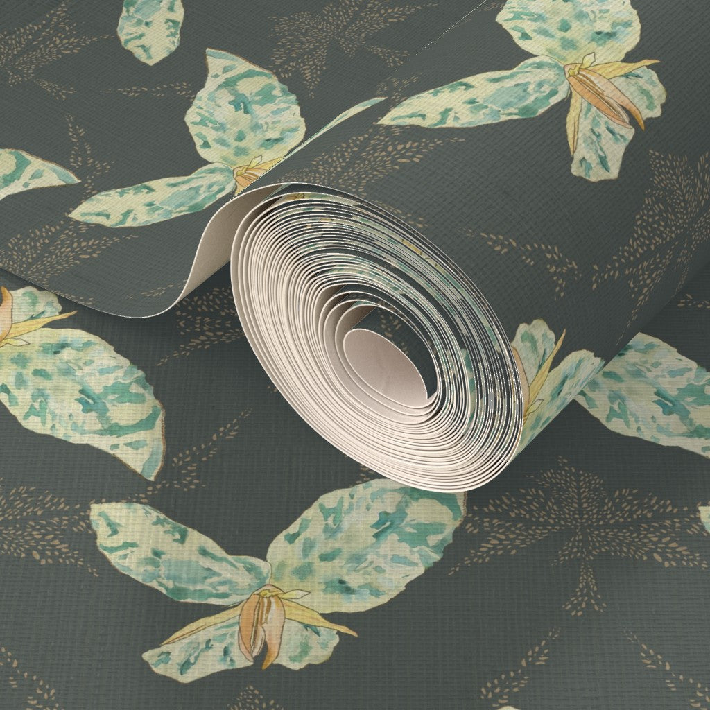 Victorian Toadshade Wallpaper - Charcoal