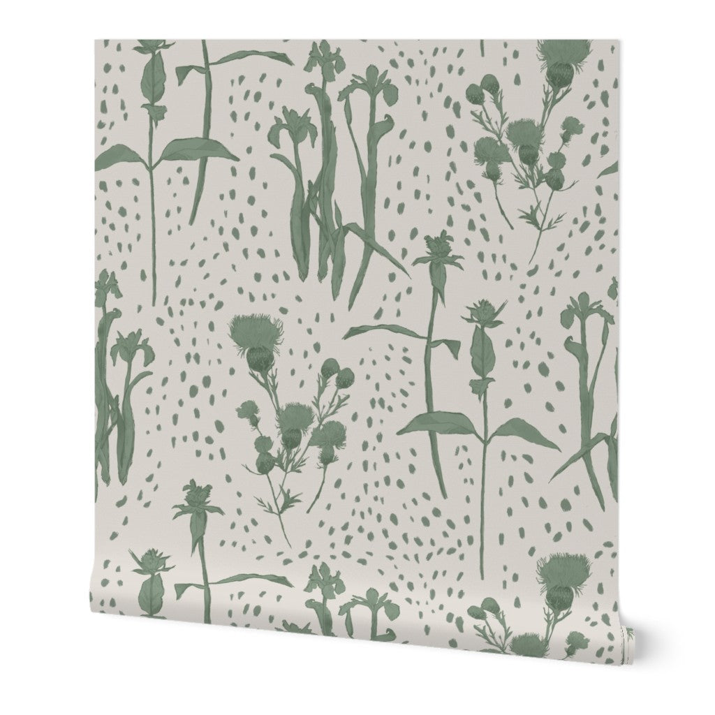 Wildflower Preserve Wallpaper - Linen