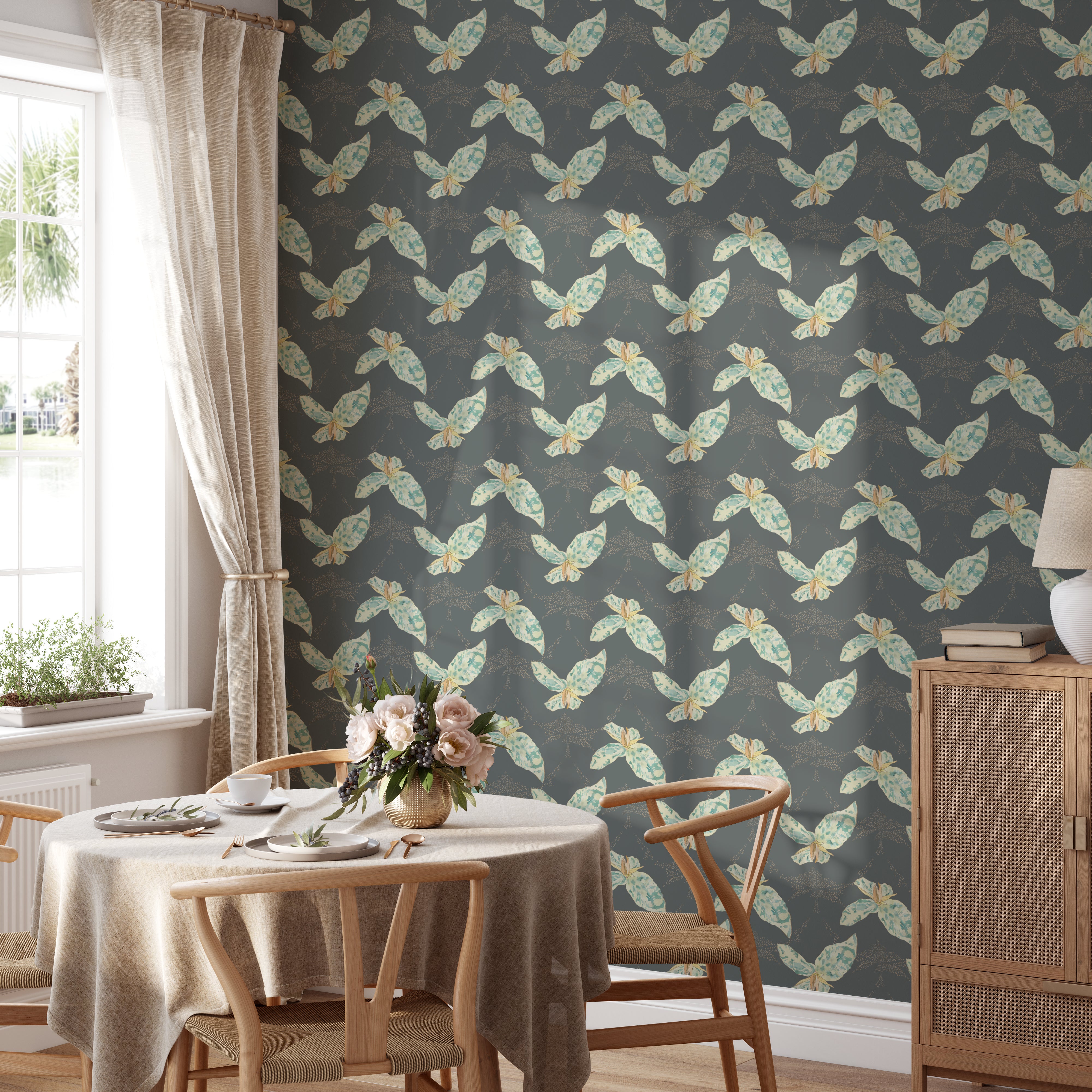 Victorian Toadshade Wallpaper - Charcoal